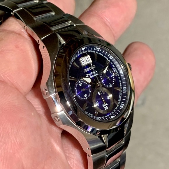 New Seiko Coutura Chronograph Marine Blue Dial - Picture 2 of 9